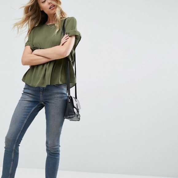 Asos smock top with ruffle sleeve - Picture 4 of 4